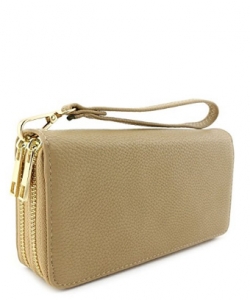 Double Zip Around Wristlet Wallet PR WU0012